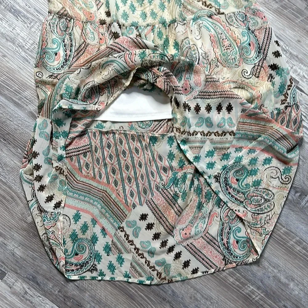 Hearts of Palm Girl Boho Paisley Dress | Girls Size 14 | Eyelet Bodice | WA-1591 - Picture 5 of 10